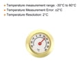 thumbnail image 3 of Uxcell 1.1" Mini Indoor Outdoor Thermometer Round Temperature Monitor Room Gauge, Gold, 3 of 5