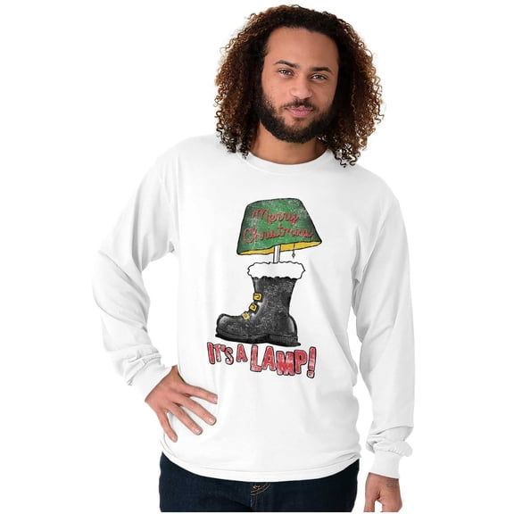 Merry Christmas Its a Lamp Long Sleeve TShirt Men Women Brisco Brands M