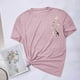 thumbnail image 2 of Tops de Manga Corta de las Mujeres, Cuello Redondo Impreso, Camiseta de Manga Corta para las Mujeres, 2 of 6