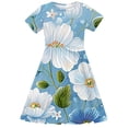 thumbnail image 4 of Babcutegg Teen Girls' Summer wear Dress, A-Line Crew Neck Graphic Pattern Girls' Dress Multicolor 9-10T, 4 of 5