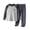 Gray, variant on Asxite Toddler Fall Outfits Spliced Crewneck Top Jogger Pants Casual Loose Breathable 2 Piece Set 3Y