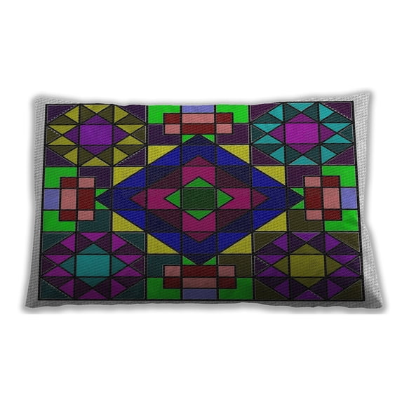 Ahgly Company Outdoor Rectangular Patterned Lumbar Throw Pillow, 13 inch by 19 inch