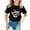 Black, variant on Curuila Kids Girls T Shirt Short Sleeve Casual Loose Fit Animal Print Crew Neck Summer Tops Black Size 3-4 Years