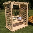 thumbnail image 3 of A &amp; L Furniture Covington 7 ft. High Cedar Arbor with Deck and Swing, 3 of 3