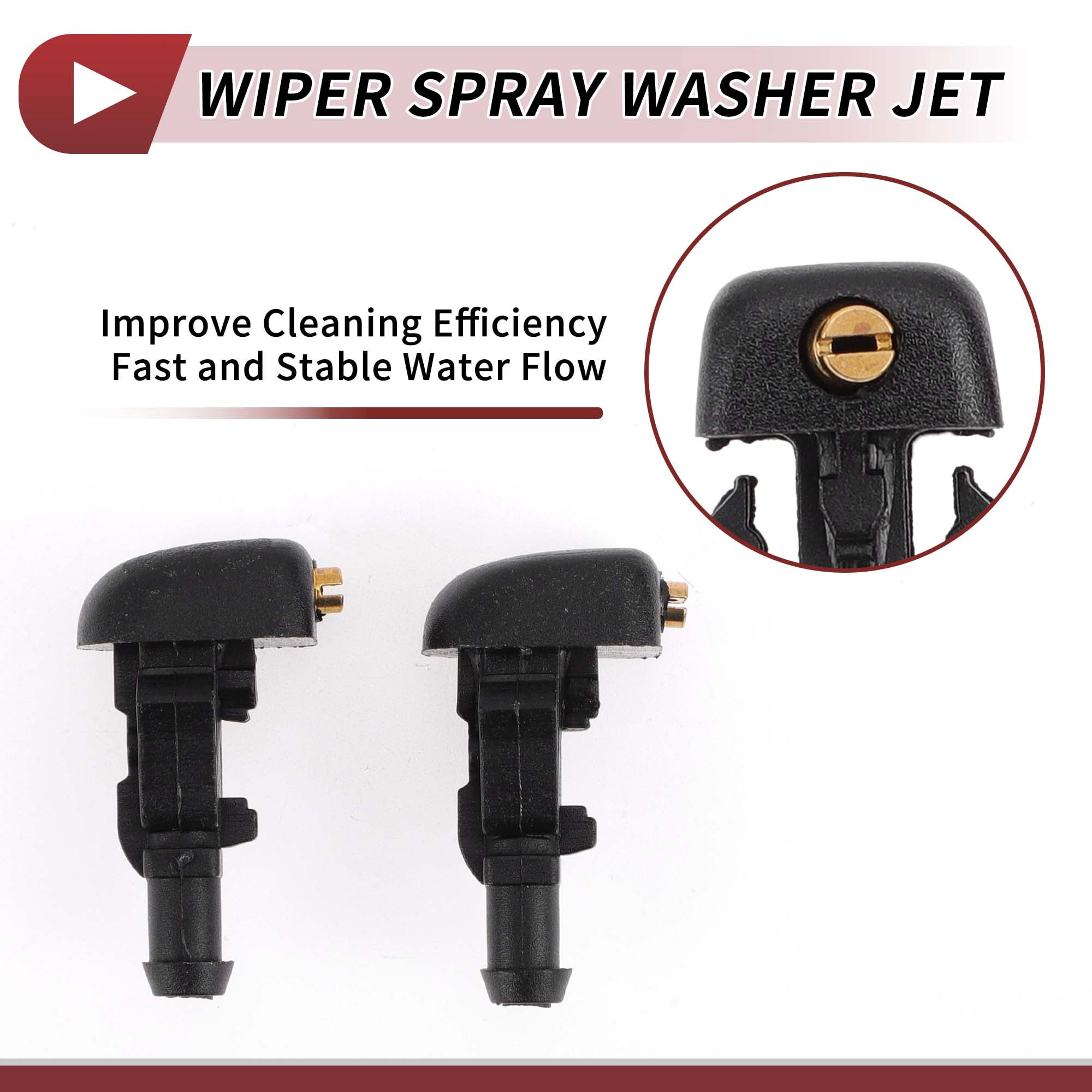 Unique Bargains 2pcs Windshield Washer Nozzle for Buick LaCrosse 2010-2016