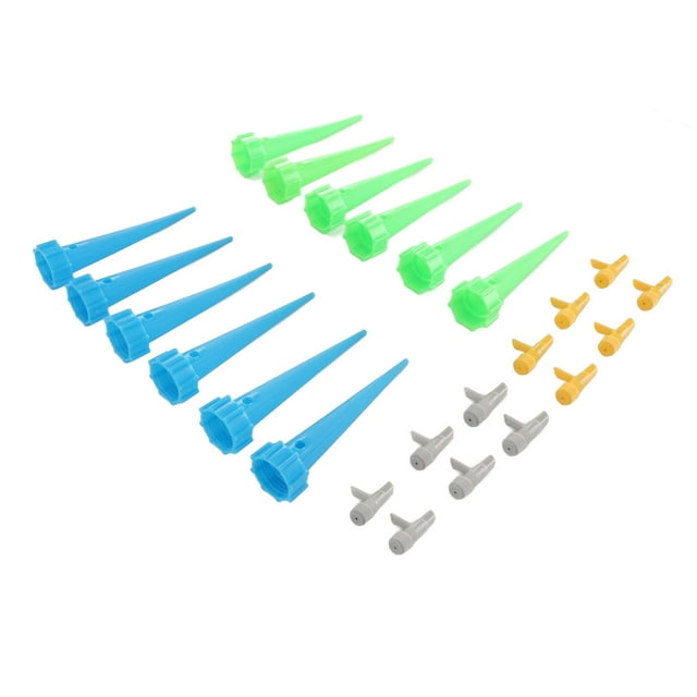 24 PCS Self Plant Watering Spikes with Control Valve Plastic Simple Self Watering Device for Flowers Vegetables Fruit Trees