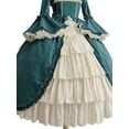 thumbnail image 4 of DYMADE Women Medieval Court Retro Square Collar Flared Sleeve Bow Dress, 4 of 4