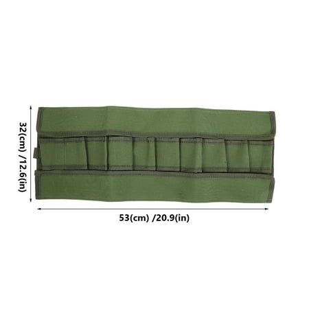 

1pc Canvas Gardening Tool Bag Multi-slot Tool Storage Bag Organizer Bag