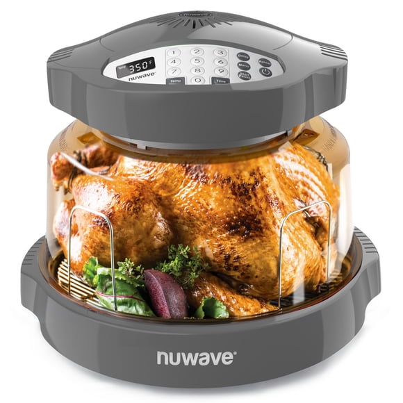 Horno infrarrojo Nuwave Pro Plus 2, encimera, convección, cocción fresca o congelada, sin descongelar ni precalentar, cocción saludable, calor envolvente 360, temperaturas ajustables, 100 preajustes,