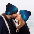 thumbnail image 5 of Lsque Planet Earth Pattern Knitted Beanie, Unisex Winter Hat, Knit Hat Winter Beanies Thick Fisherman Beanies Cuffed Plain Skull Caps, 5 of 6