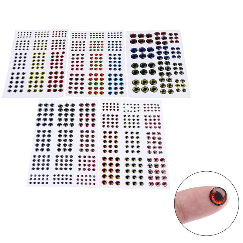 Details about   183pcs Fish Eye 0.39" 3D 4D 5D Holographic Lure Fish Eyes Fly Tying Jigs Cra JC 