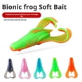 thumbnail image 3 of Visland 6 Pcs Fishing Lures Soft Bionic Lures for Floating Frog Fishing Sinking Swimming Baits Realistic Shaped Freshwater Blacking Puff Water Frog Thunder Frog Bait for All Water Layer, 3 of 7