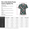 thumbnail image 4 of Bixox Men's Rose Flowers Printed Short Sleeve Skinny Athletic T-Shirt, 4 of 6
