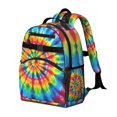 thumbnail image 2 of Colorful Tie Dye Rainbow Pattern Backpack for School,Cute School Bag,Schoolbag with Adjustable Shoulder Straps & Padded Back,15.25"x11.5"x5.25", 2 of 5