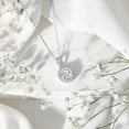thumbnail image 4 of Rosec Jewels Minimal Pendant Necklace with Cubic Zirconia for Women, 14K White Gold, 4 of 8