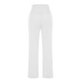 thumbnail image 6 of Bovxnpu Summer Womens Plus Size Pants, Women Casual Capris Pants, Women's Solid Color Casual Sports Yoga Straight Leg Solid Color Pocket Nine-Point Pants M, 6 of 8