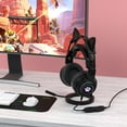 thumbnail image 4 of Comfort Kids Headphones for School,Wired Headphone Esports Game Computer Headset with Cute Ears Noise Cancelling Lightweight,for Computer/Laptop/PC/android/Cell Phones,Black, 4 of 5