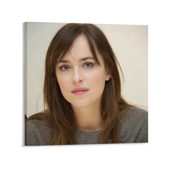 Dakota Johnson Poster Fashion Actress Model Canvas Wall Art Poster Decorative Bedroom Modern Home Print Picture Artworks Posters 16x16inch(40x40cm)