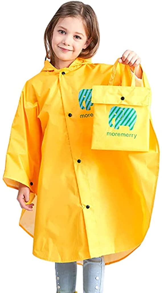 Cape in a Handy PVC Case Yellow 10 x Kids Re Usable Waterproof Rain Poncho 