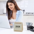 thumbnail image 2 of Daily Mix Store 10 pcs 2026 Mini Desk Calendar Paper Desktop Calendar, Space-Saving Minimalist Top-Bound Office Stationery for Office, Study, Counter Date Reference, 2 of 9