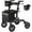 Black, variant on Walkers for Seniors, Rollator Walker with Seat, 8" Rubber Wheels All Terrain Rollator Walker with Backrest, Aluminum Walkers Built-in Cable, Foldable and Adjustable Height for Seniors, Purple