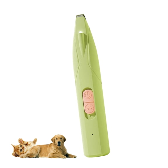 Quiet Mobile LED Pet Grooming Cutter For Defended Dog Puss Paw Hair Trimming With Ergonomic Handle