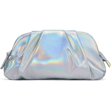 GZhLonKiMa Dressy Vegan Leather Clutch Purse for Women Formal  Soft Pleated PU Evening Clutch for Weddings  Proms  Cocktail-Gemma