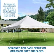 Party Tents Direct Weekender Pole Tent Party Canopy, 20x20 White