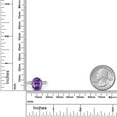 thumbnail image 6 of Gem Stone King 925 Silver and 10K Yellow Gold Purple Amethyst and White Lab Grown Diamond Engagement Ring for Women | 4.13 Cttw | Oval 12X10MM | Gemstone February Birthstone | Size 7, 6 of 6
