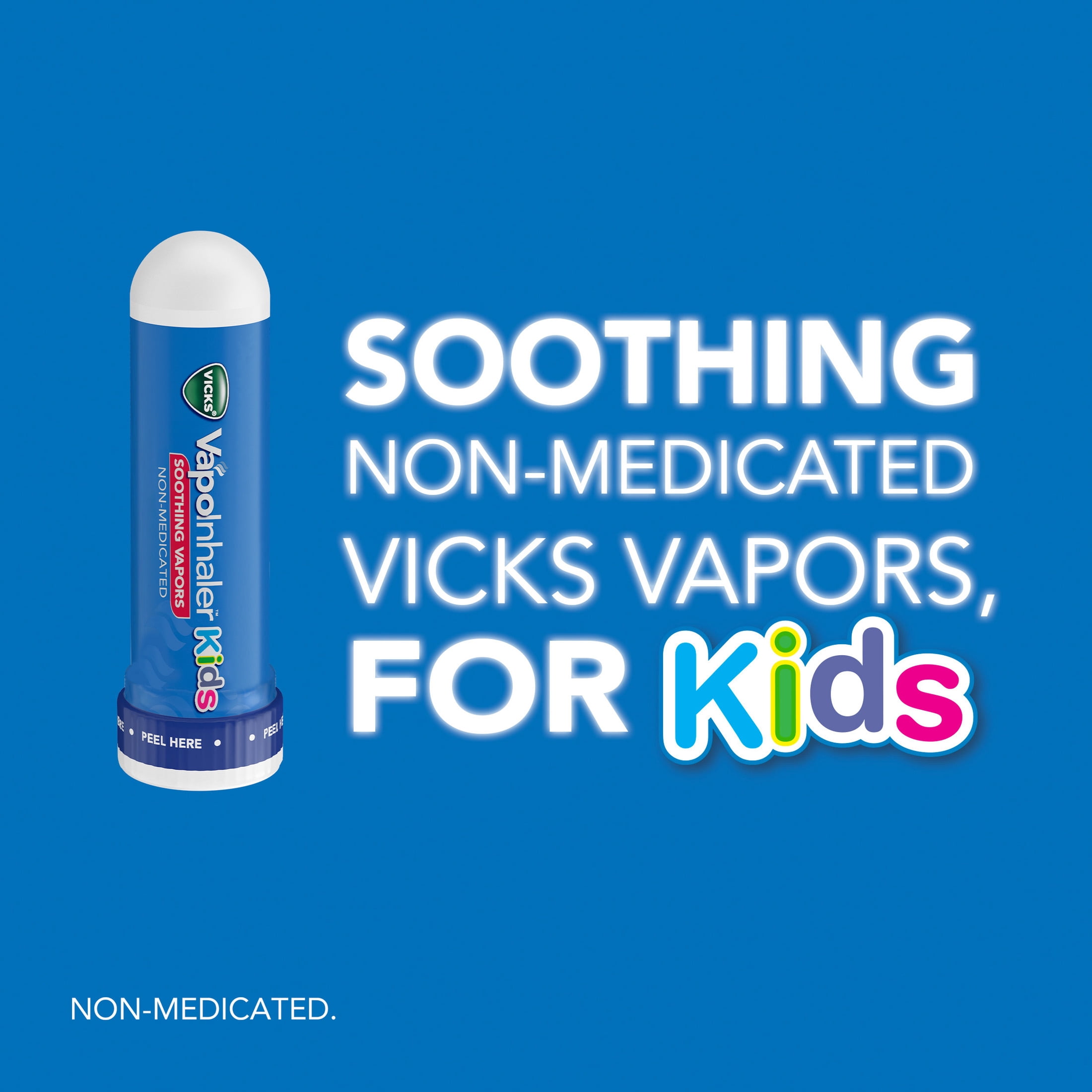 Vicks VapoInhaler Kids, Portable Nasal Inhaler, Non-Medicated, 1 Scented Stick