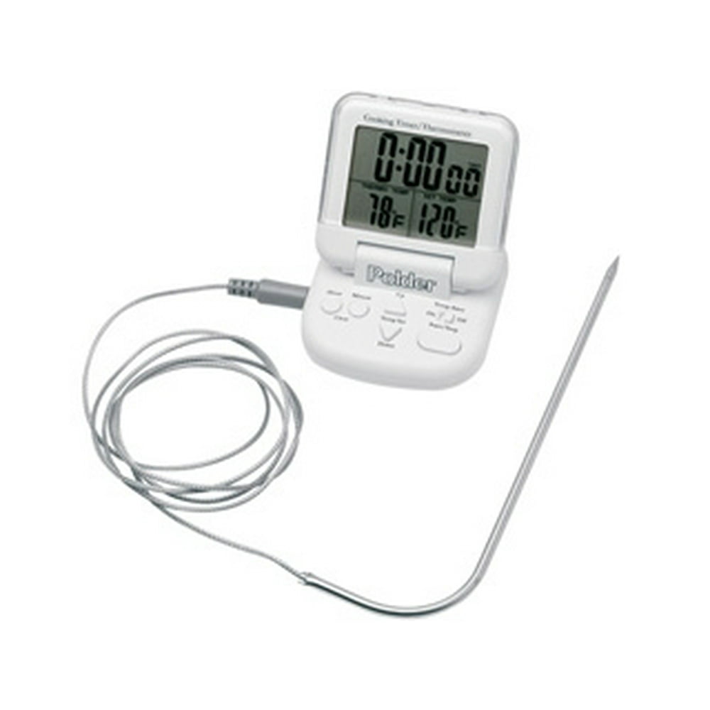 Polder THM36290 Digital InOven Probe Thermometer/Timer, White