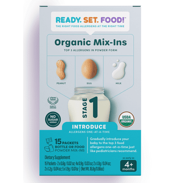 Ready, Set, Food! Early Allergen Introduction Mix-Ins, 4  Months, Stage 1 15 Day, Unflavored