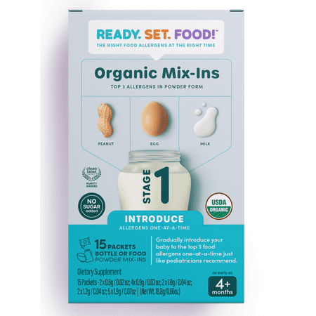 Ready, Set, Food! Early Allergen Introduction Mix-Ins, 4+ Months, Stage 1 15 Day, Unflavored