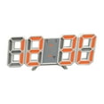 thumbnail image 1 of DOLITY Digital Alarm Clock Large LED Display Multifunctional Mini Clock Table Clock for White and Orange, 1 of 9