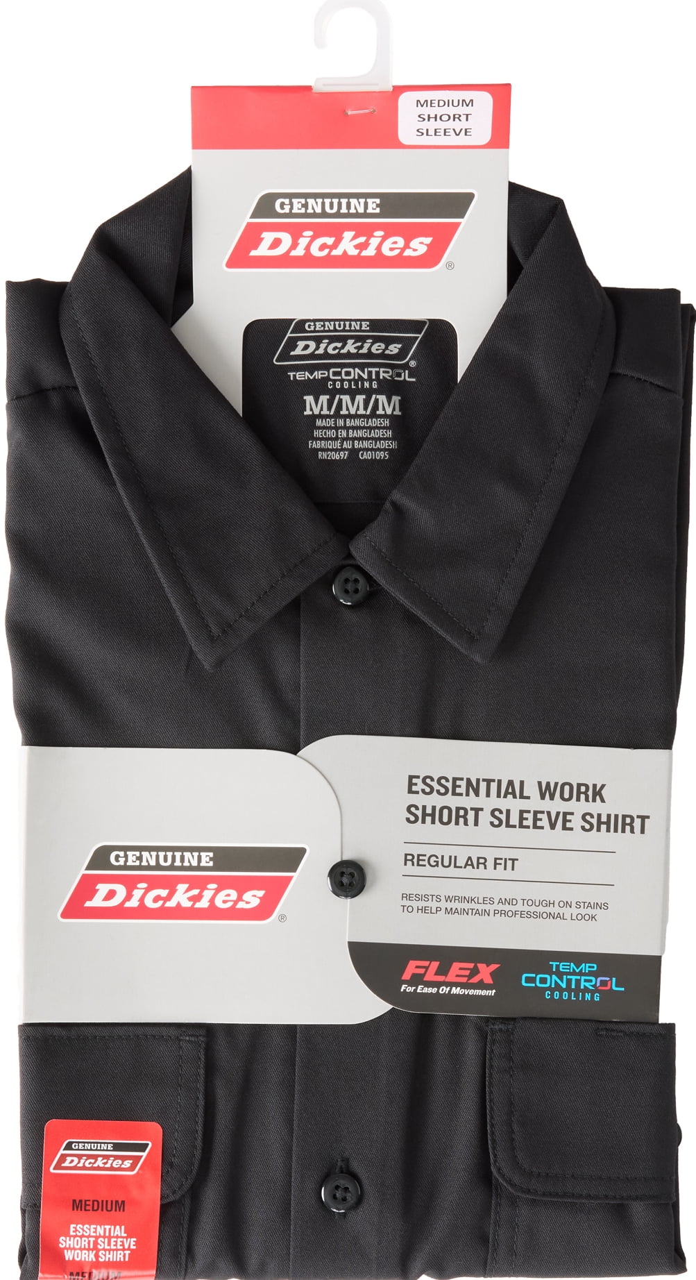 Genuine Dickies Men's FLEX Short Sleeve Work Shirt with Temp Control Cooling