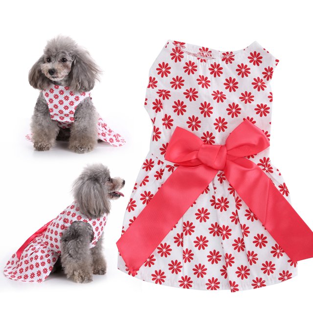 Vestido De Poliéster Para Perros, Vestido De Verano Para Perros, Poliéster Práctico Y Confiable, Fácil De Limpiar Para Niña Y Perro