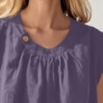 thumbnail image 6 of CQONEPT Womens Sunmmer Tops Cotton Linen Tank Tops Crewneck Loose Casual Sleeveless Summer Vacation Shirts Purple 2XL, 6 of 7