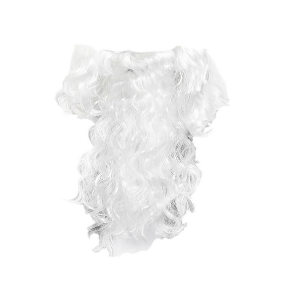 1X Set of Wig and Beard Bradem Clear Out Deal, Santaclaus Costume Accessory 2 Christmas Set with Long White Santa Beard and Wig for Men and Women Cosplay Dress Up Props, Red Wig, One Size