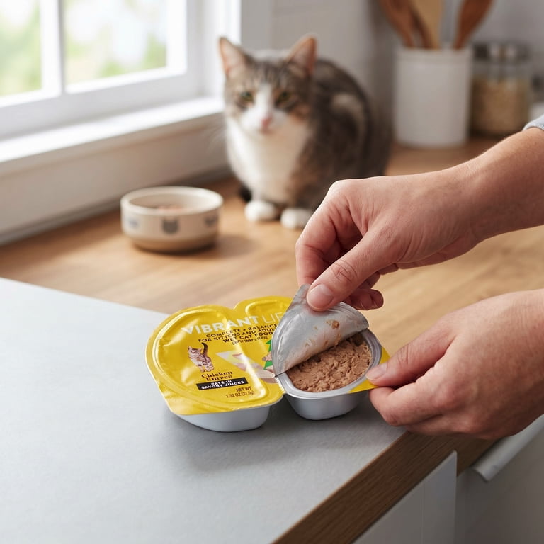Vibrant Life Chicken Pate in Savory Juices Wet Cat Food, 2.64 oz