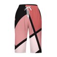 thumbnail image 5 of Puntoco Pantalones cortos casuales para mujer Pantalones cortos casuales para mujer Pantalones rectos con cordón Cintura elástica Pantalones sueltos cómodos con bolsillos, 5 of 5