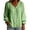 Green, variant on Jaunzuar Button Down Shirts for Women Long Sleeve V Neck T Shirts Pleated Breathable Ruffle Linen Tops L