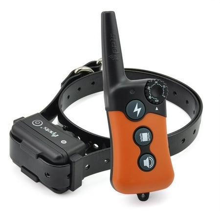 Dog Beeper Collar - Upgraded iPets PET619S Waterproof & Rechargeable Dog Shock Collar 656 ft Remote Dog Training Collar with Beep Vibrating Electric Shock Collar for different size dogs(10-100lbs)
