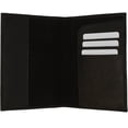 thumbnail image 3 of Marshal 601 USA Gold Genuine Leather Passport Cover for Travel with Credit Card Slots Black, 3 of 3