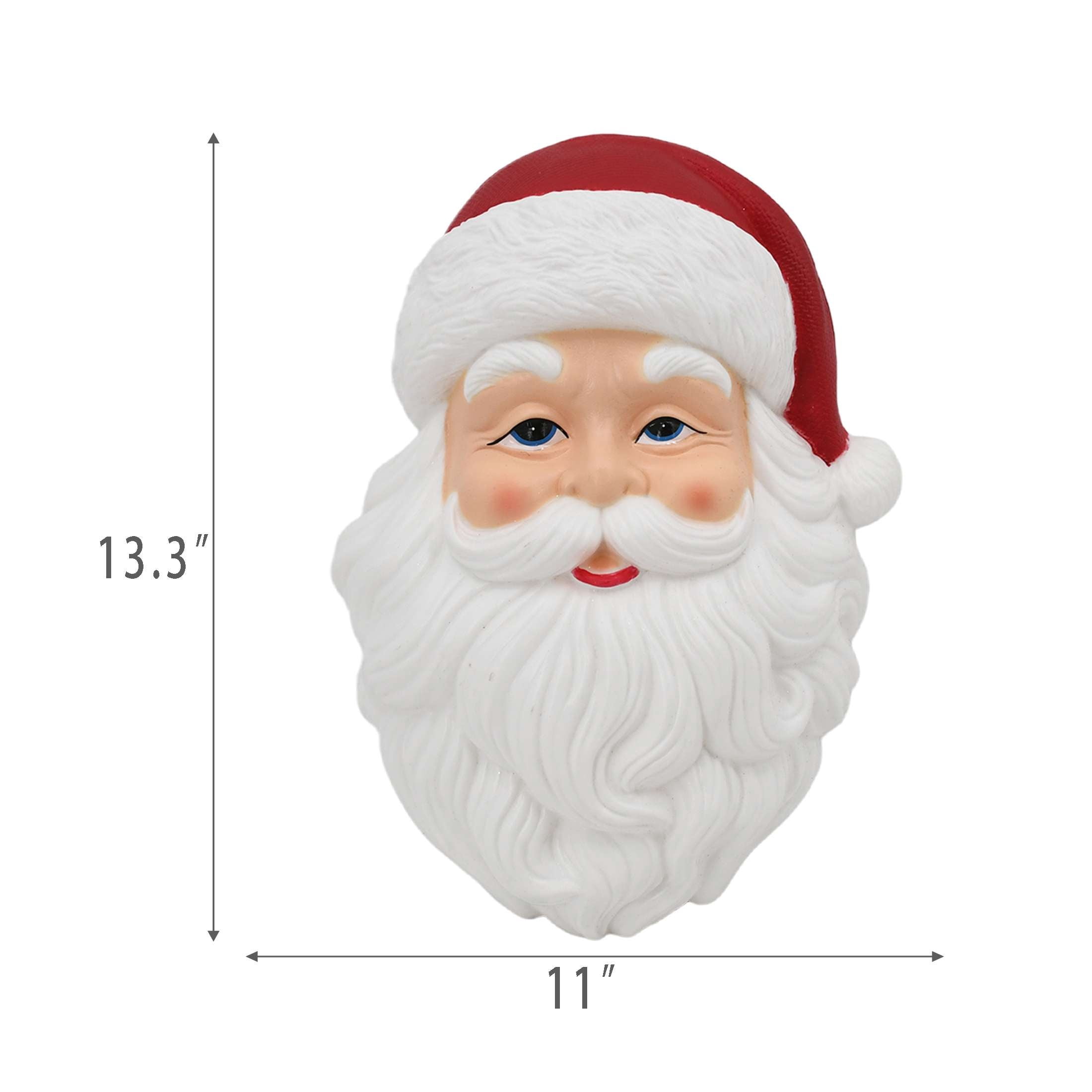 Light-Up Santa Claus Christmas Tree Topper, Red and White, 12.5", by Holiday Time