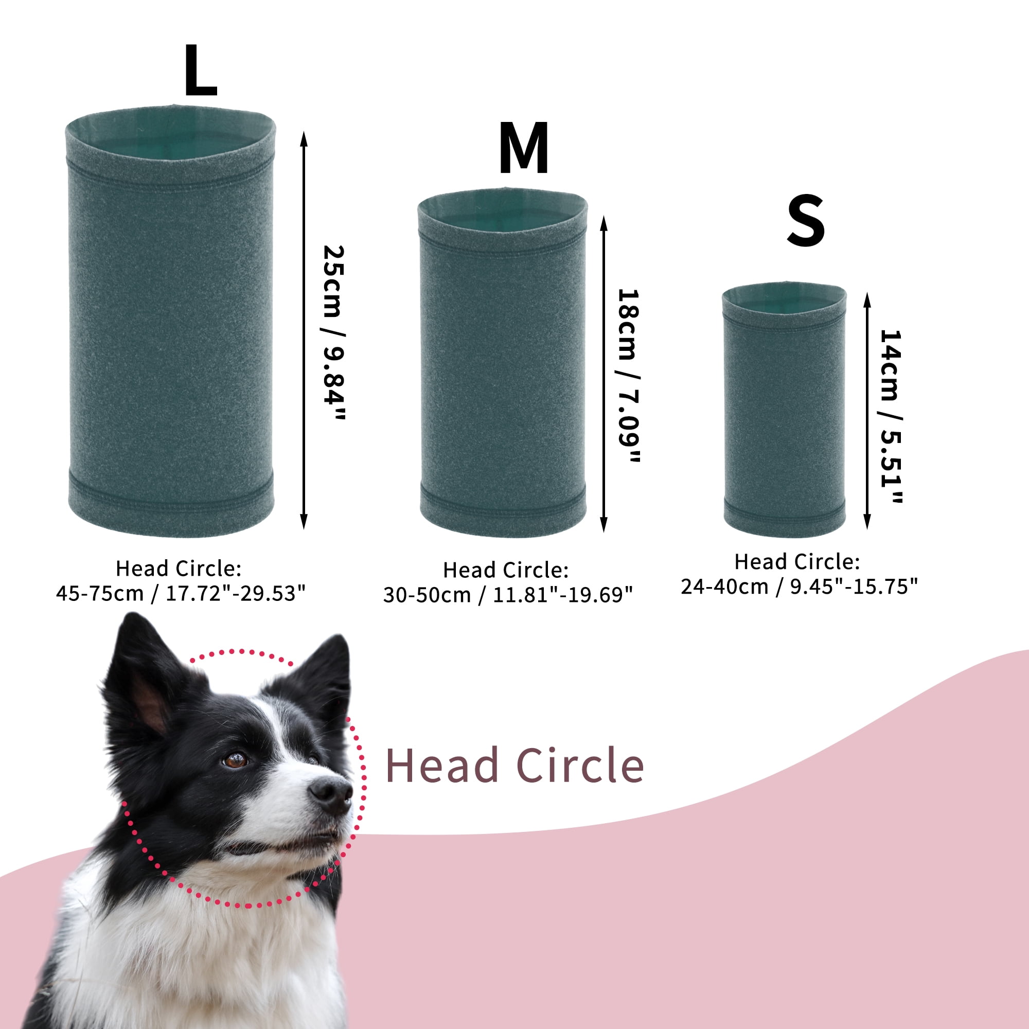 Unique Bargains Dogs Calming Headband Dog Ear Muff Noise Protection Light Blue L