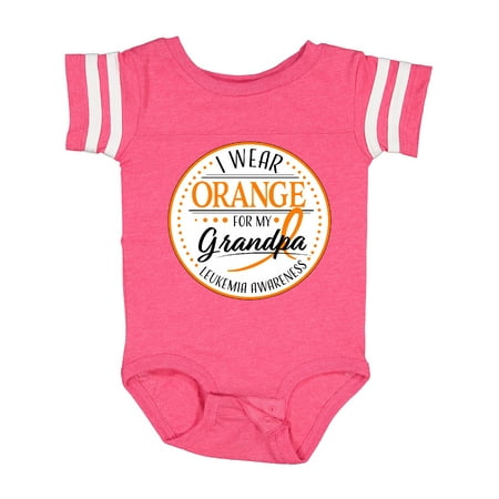 

Inktastic I Wear Orange for My Grandpa- Leukemia Awareness Gift Baby Boy or Baby Girl Bodysuit