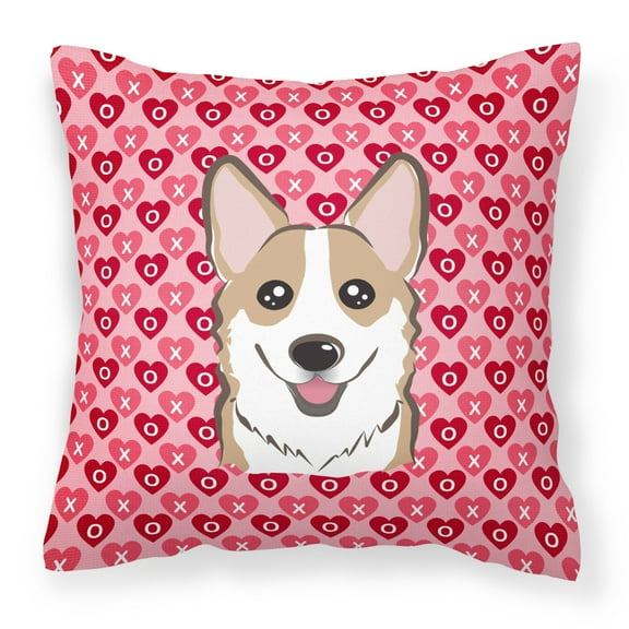 Carolines Treasures BB5323PW1414 Sable Corgi Fabric Decorative Pillow, 14Hx14W, multicolor