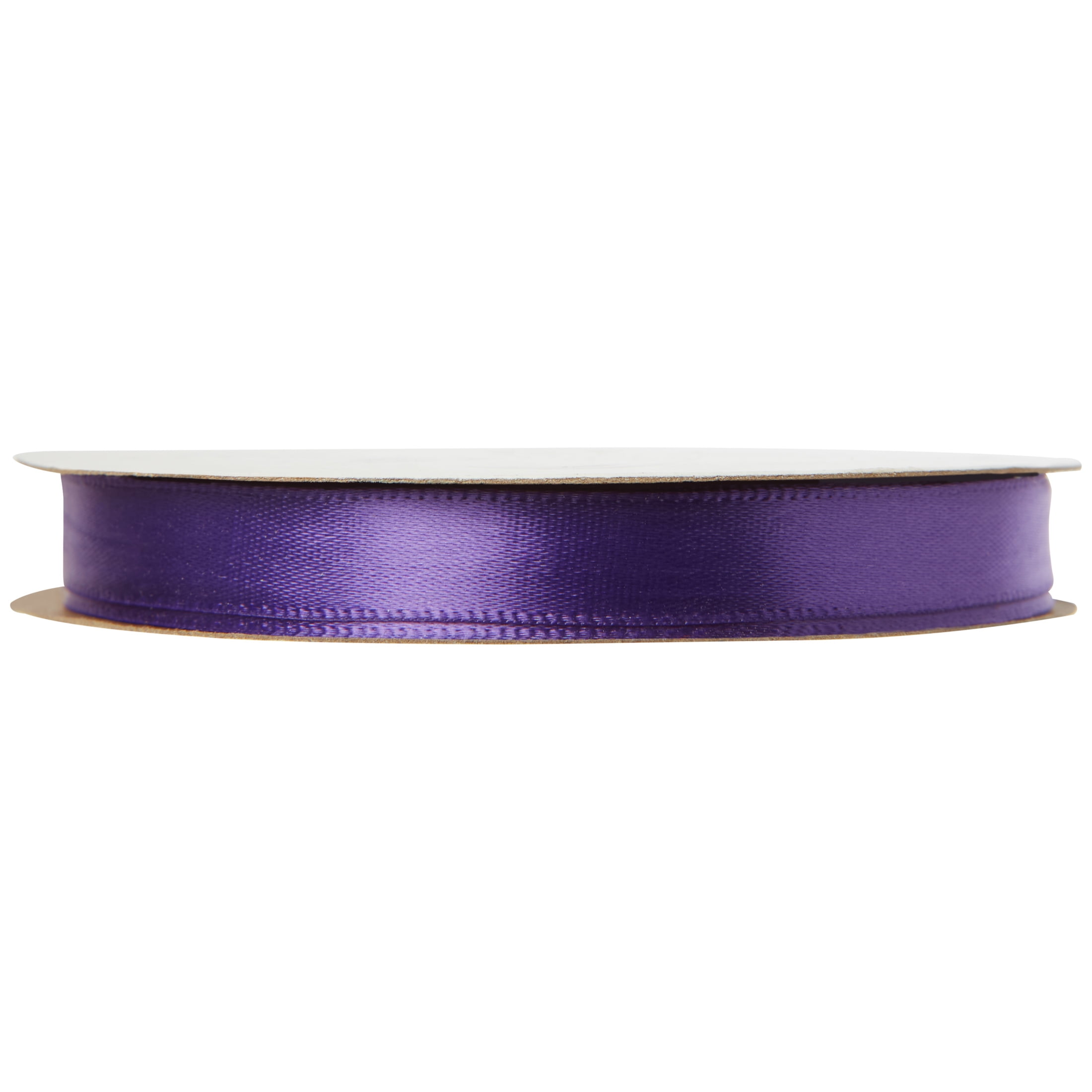 Offray Ribbon, Regal Purple 3/8 inch Single Face Satin