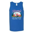 thumbnail image 3 of Happy Glamper | Fancy Camping Camper Van Caravan | Nature Lover Mens Sleeveless Top, Royal, XL, 3 of 5