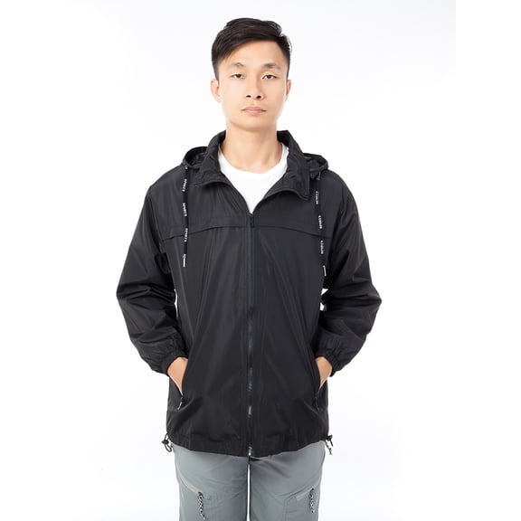 Tinglu Quick-drying Spring Jackets Hooded Windproof Thin Coat Jacket Zipper Men's Clothing